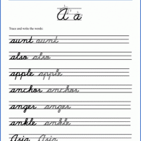 Cursive Words Worksheets