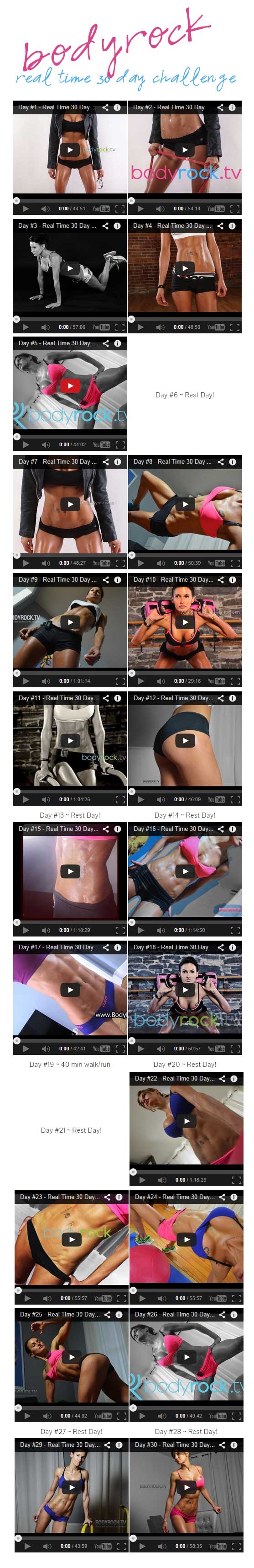 BodyRock Real Time 30 Day Challenge