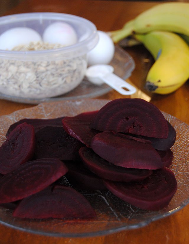 Pink Beet Pancakes