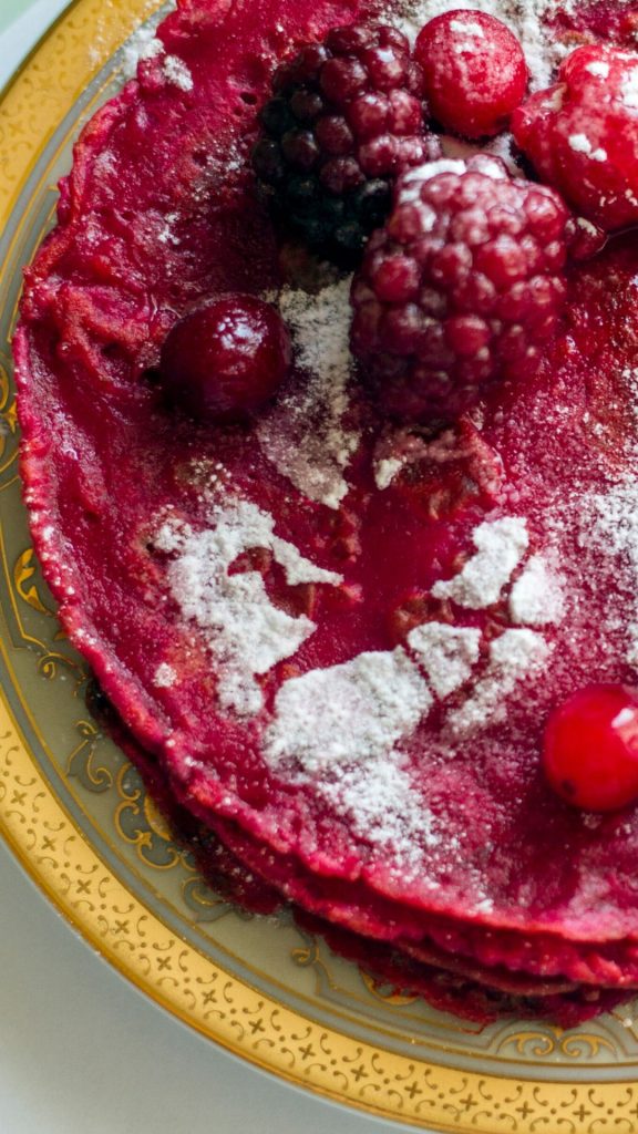 Pink Pancakes with beets