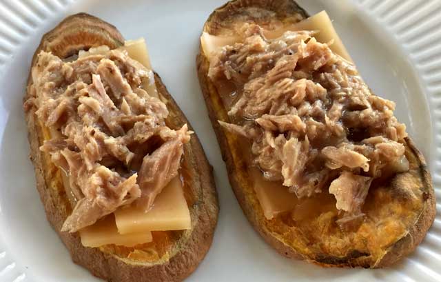 Sweet Potato Cheese and Tuna