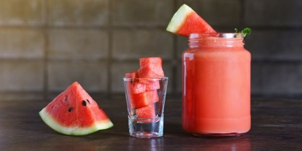 watermelon and watermelon smoothie