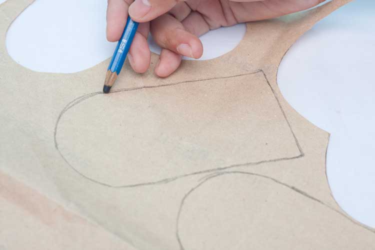 Trace Valentine's Day Card Shape