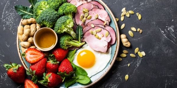plate full of keto approved foods