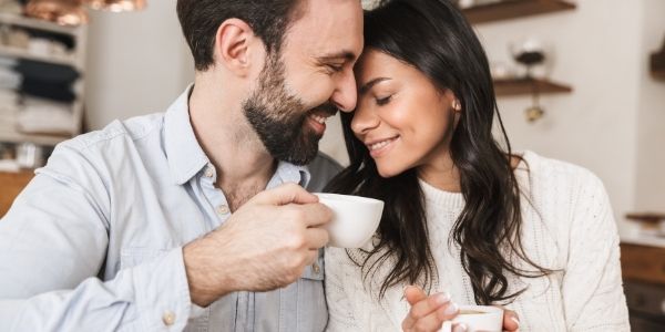 couple drinking coffee together