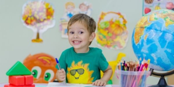 little boy smiling