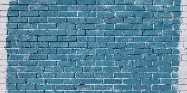 blue painted wall