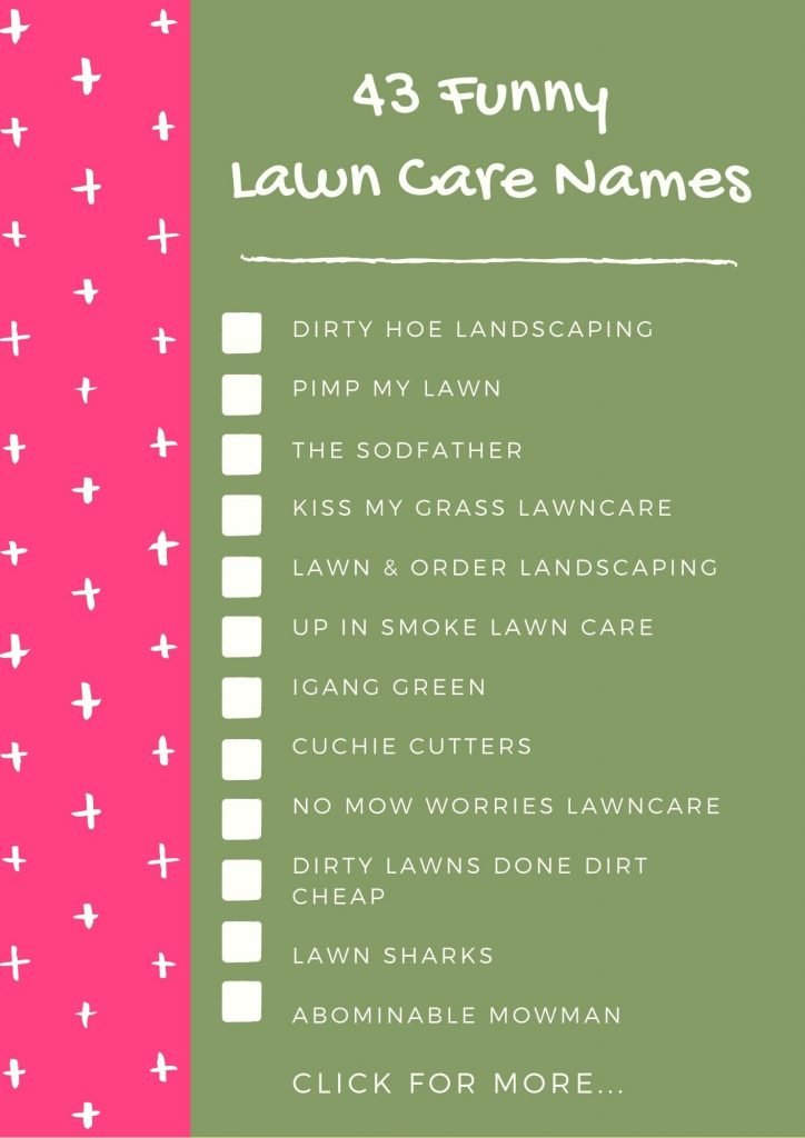 411 Hilarious Lawn Care Names - Get Inspired!