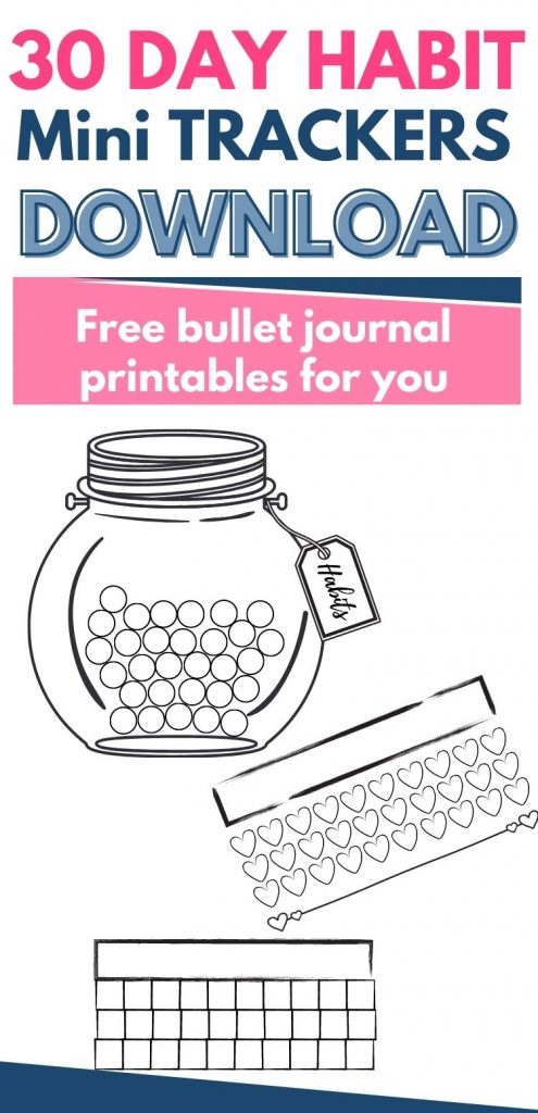 30 day habit mini trackers download pin image habit tracker printable