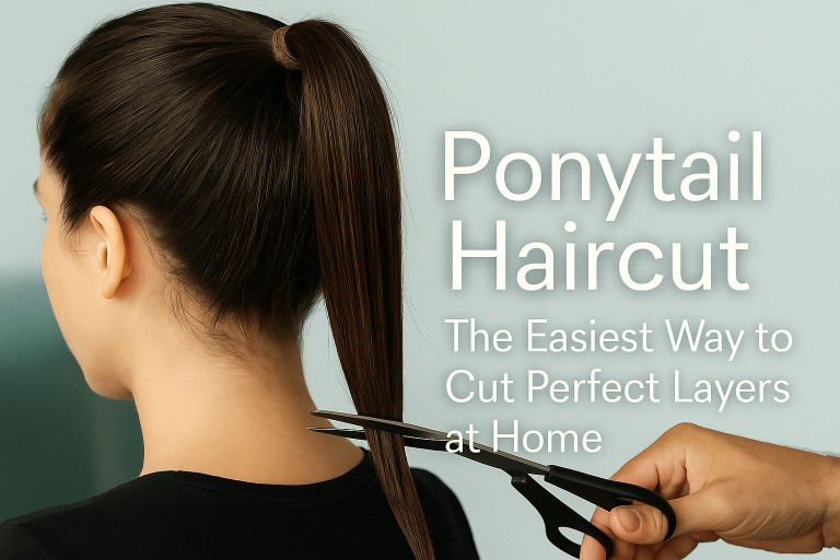 Ponytail haircut method