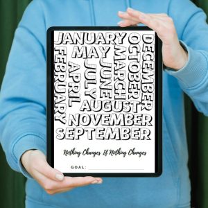 Canva Yearly Goal Tracker Printable Template